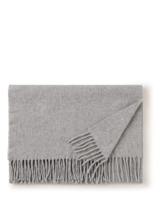 Acne Studios Canada sjaal van scheerwol 200 x 45 cm - voorkant 2 lichtgrijs
