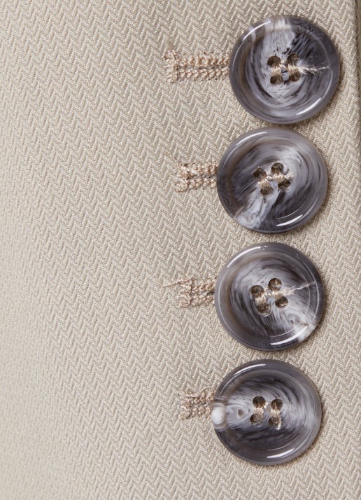 Acne Studios Double-breasted blazer in wolblend met klepzakken - detail 4 middengrijs