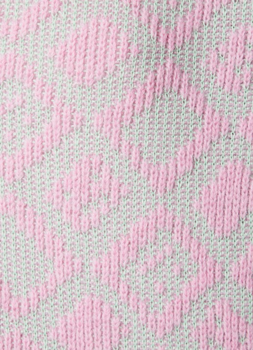 Acne Studios Fijngebreid vest in wolblend met ingebreid patroon - detail 3 roze