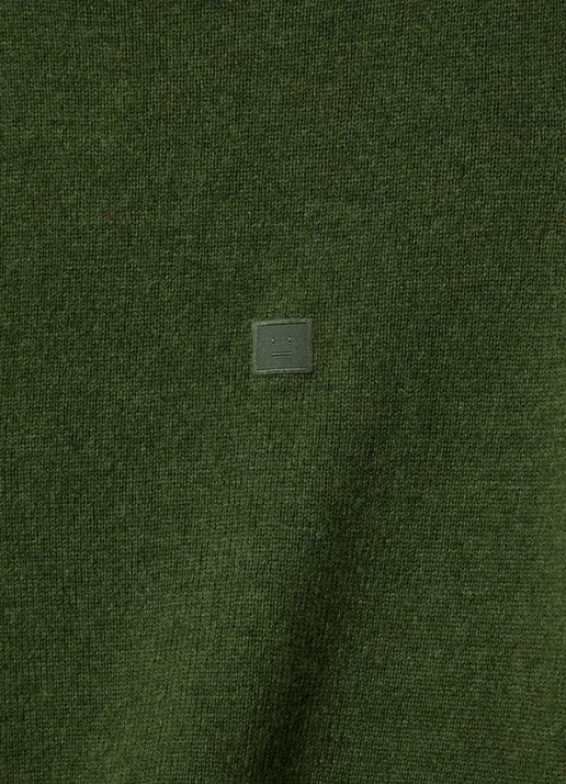 Acne Studios Fijngebreid vest in wolblend - detail 5 groen
