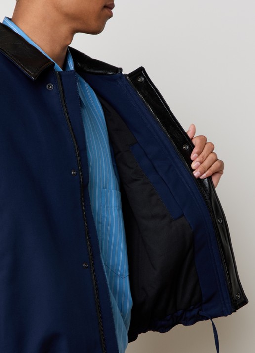 Acne Studios Gewatteerd jack met steekzakken - detail 5 donkerblauw