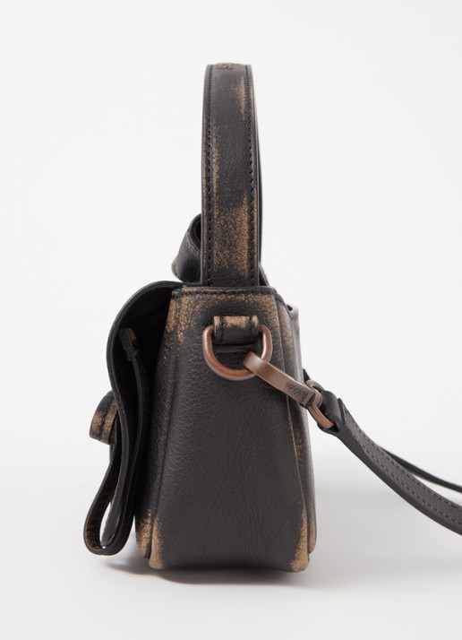 Acne Studios Handtas van kalfsleer met afneembare schouderriem - detail 2 donkerbruin