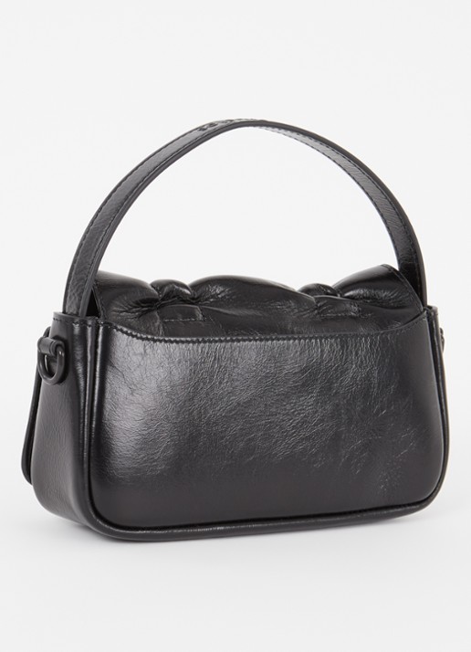 Acne Studios Handtas van kalfsleer met strikdetail - achterkant 7 zwart