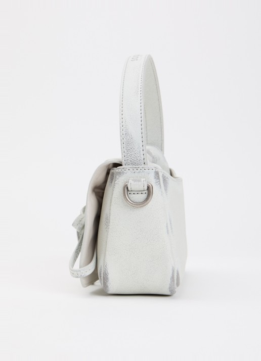 Acne Studios Handtas van leer met afneembare schouderriem - detail 3 gebroken wit