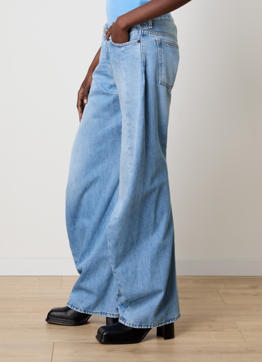 Acne Studios High waist balloon fit jeans met lichte wassing - detail 5 indigo