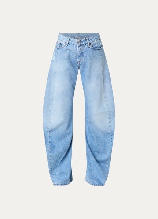 Acne Studios High waist balloon fit jeans met lichte wassing - voorkant 2 indigo