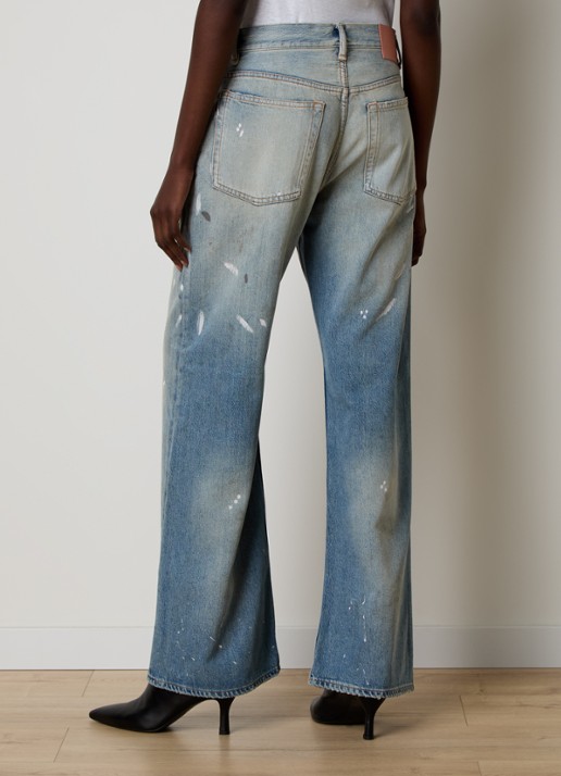 Acne Studios High waist flared jeans met lichte wassing - achterkant 6 indigo