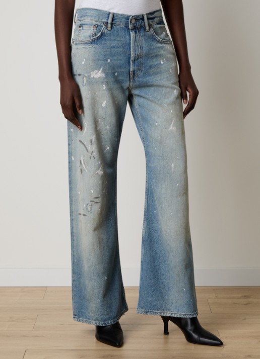 Acne Studios High waist flared jeans met lichte wassing