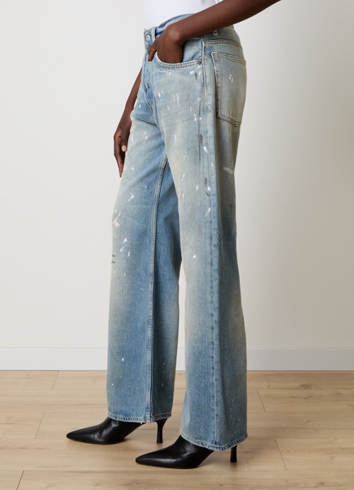 Acne Studios High waist flared jeans met lichte wassing - detail 2 indigo