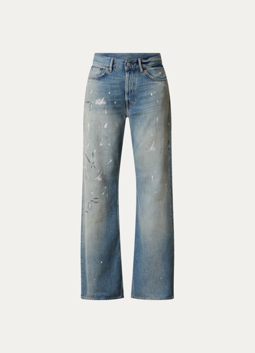 Acne Studios High waist flared jeans met lichte wassing - voorkant 4 indigo