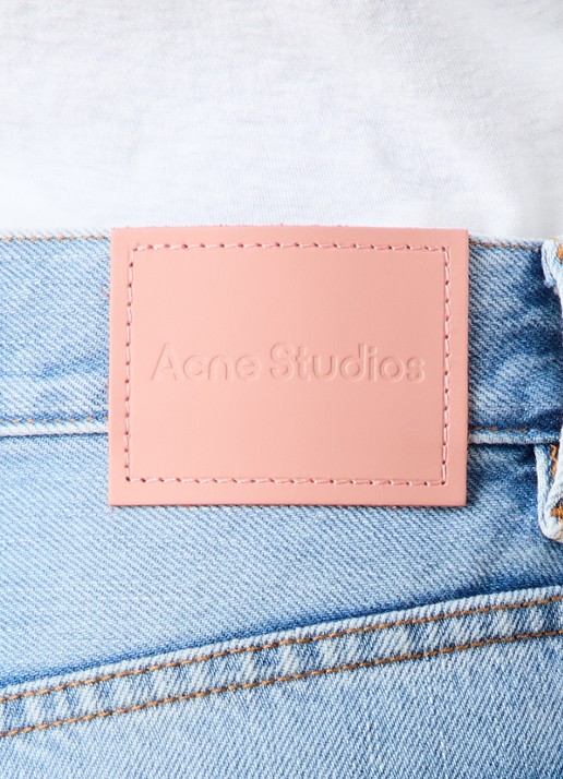 Acne Studios High waist loose fit jeans met lichte wassing - detail 3 indigo