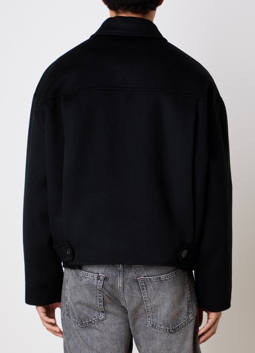Acne Studios Jack in kasjmierblend met steekzakken - achterkant 6 zwart