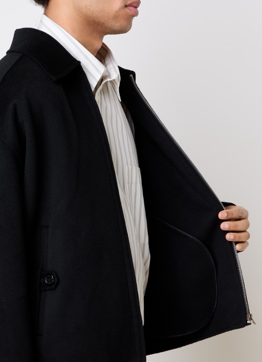 Acne Studios Jack in kasjmierblend met steekzakken - detail 4 zwart