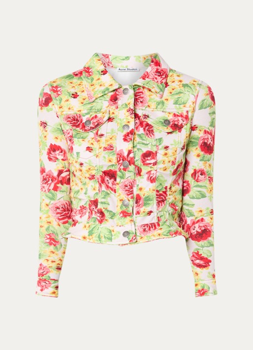 Acne Studios Jack met bloemenprint - voorkant roze