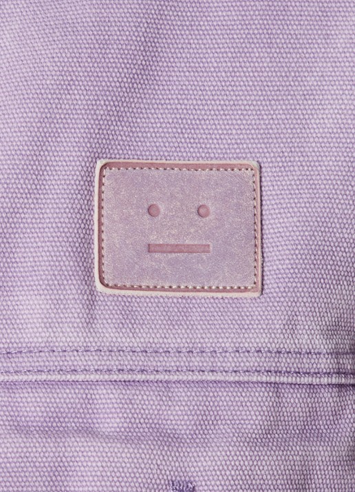 Acne Studios Jack met imitatiebontkraag en klepzakken - detail 6 paars