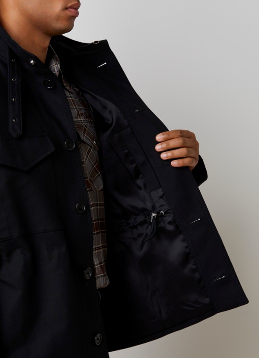 Acne Studios Jack met opstaande kraag - detail 4 zwart