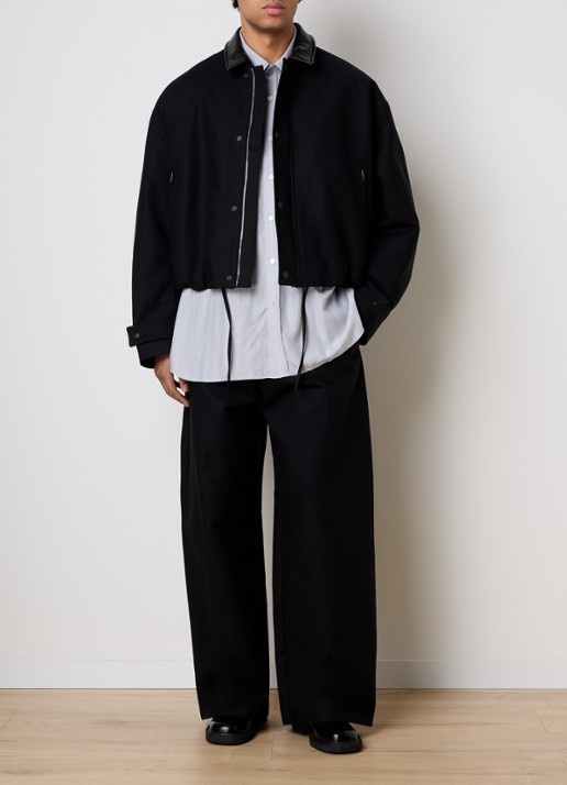 Acne Studios Jack met ritszakken en trekkoord - voorkant 2 zwart