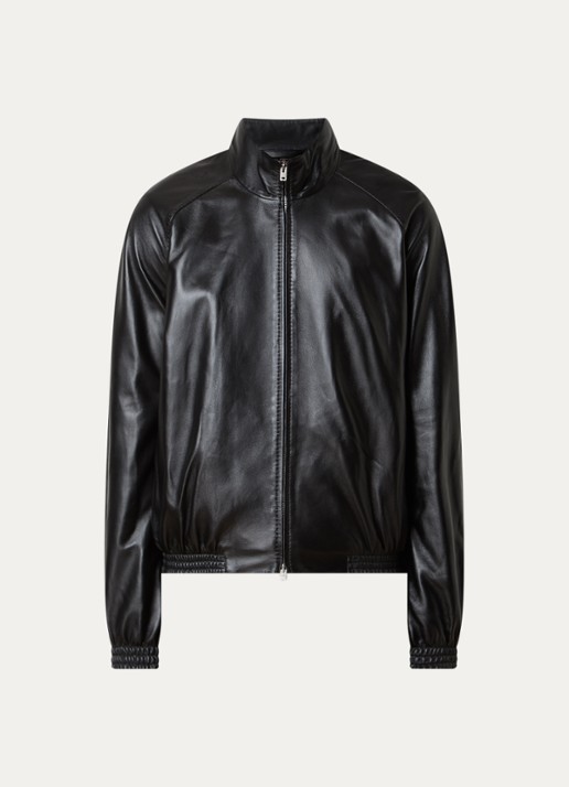 Acne Studios Jack van lamsleer met steekzakken - voorkant 4 zwart