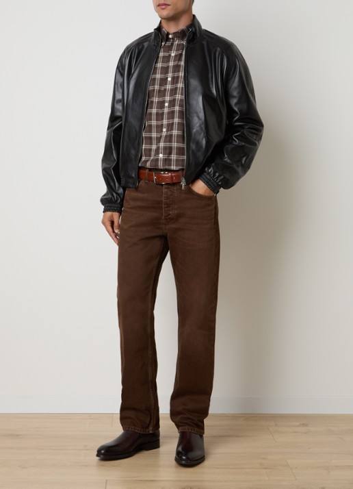 Acne Studios Jack van lamsleer met steekzakken - voorkant 5 zwart