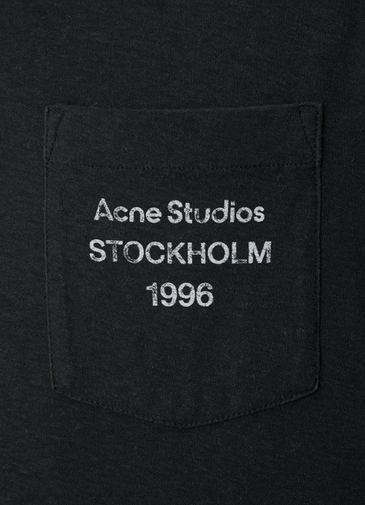 Acne Studios Longsleeve met borstzak en logo - detail 5 zwart