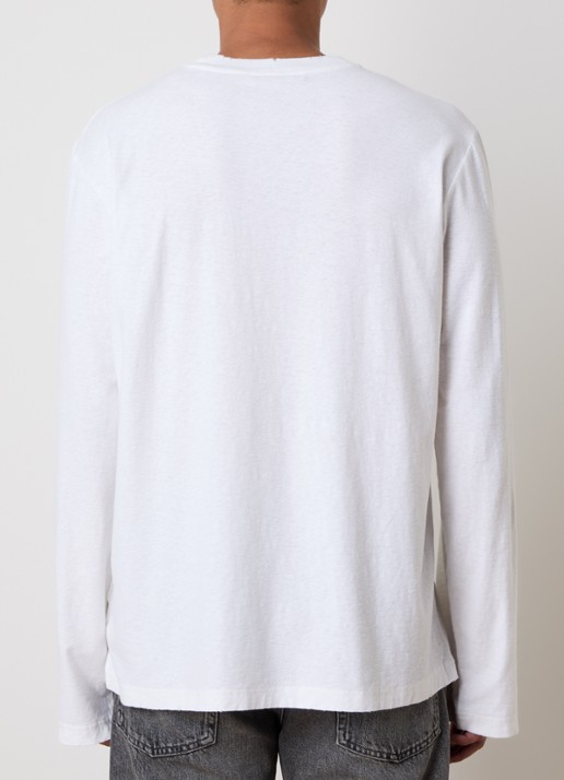 Acne Studios Longsleeve met borstzak en logo - achterkant 3 wit