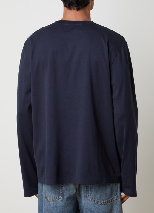 Acne Studios Longsleeve met logoborduring - achterkant 3 donkerblauw