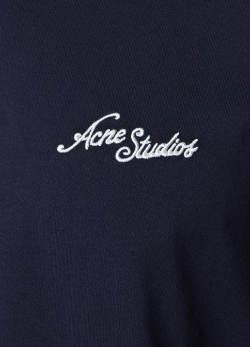 Acne Studios Longsleeve met logoborduring - detail 2 donkerblauw