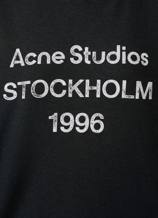 Acne Studios Longsleeve met logoprint en verwassen afwerking - detail 2 zwart