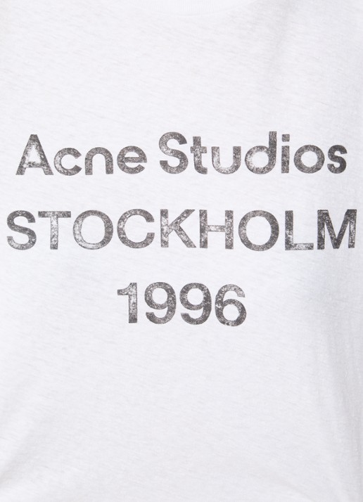 Acne Studios Longsleeve met logoprint - detail 5 gebroken wit