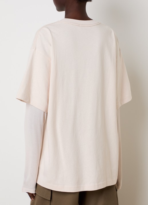 Acne Studios Longsleeve met logoprint - achterkant 3 beige