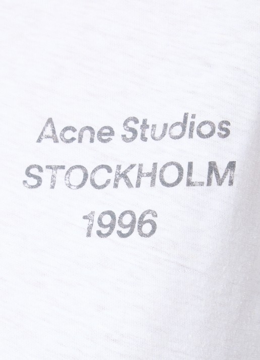Acne Studios Longsleeve met logoprint - detail 5 gebroken wit