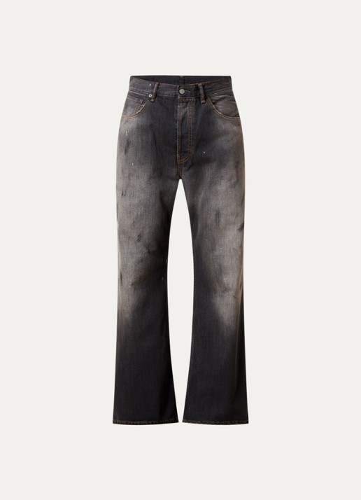 Acne Studios Loose fit jeans met gekleurde wassing - voorkant antraciet