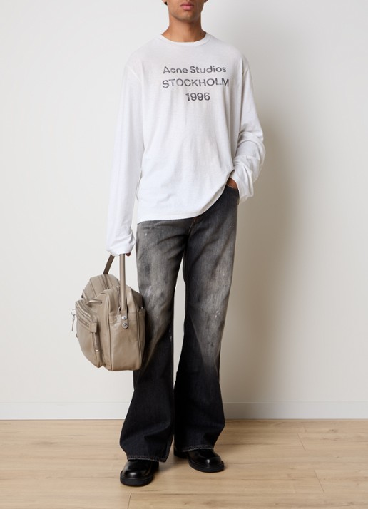 Acne Studios Loose fit jeans met gekleurde wassing - voorkant 6 zwart