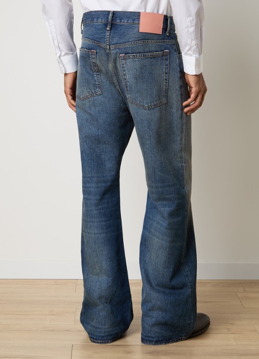 Acne Studios Loose fit jeans met medium wassing - achterkant 4 indigo