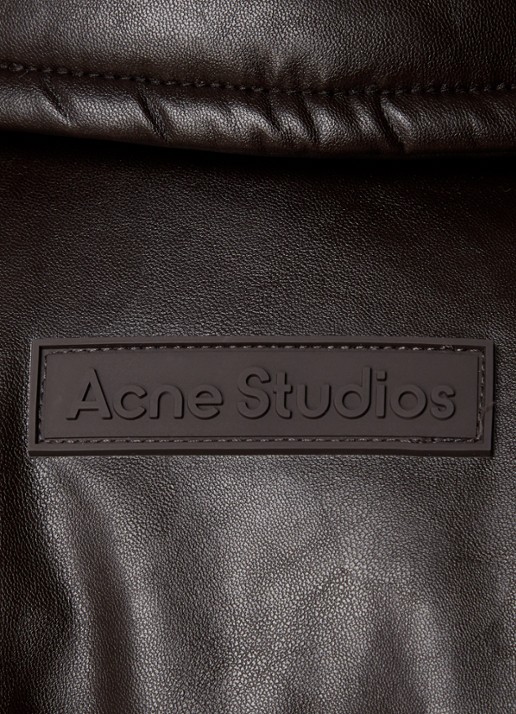 Acne Studios Onnea cropped bomberjack  - detail 6 donkerbruin