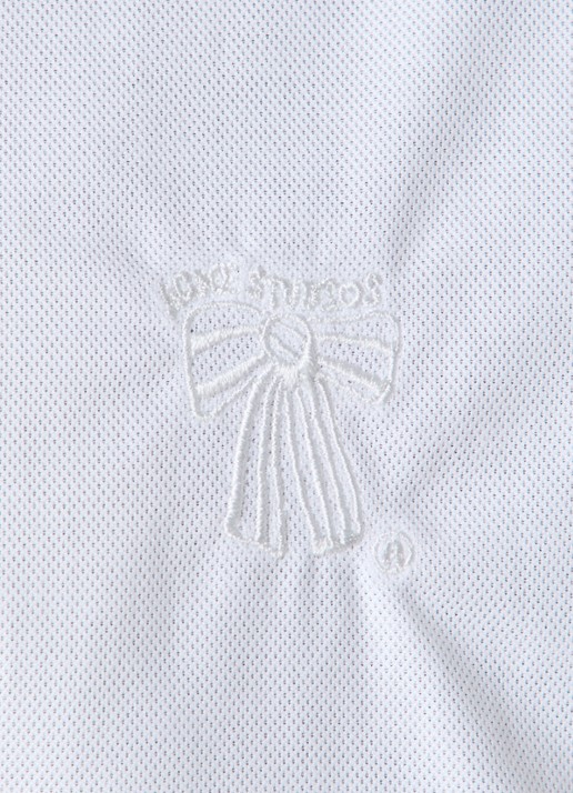 Acne Studios Oversized fit overhemd met borduring - detail 5 wit