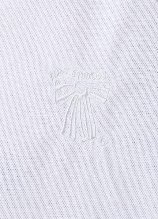 Acne Studios Oversized fit overhemd met borduring - detail 7 wit