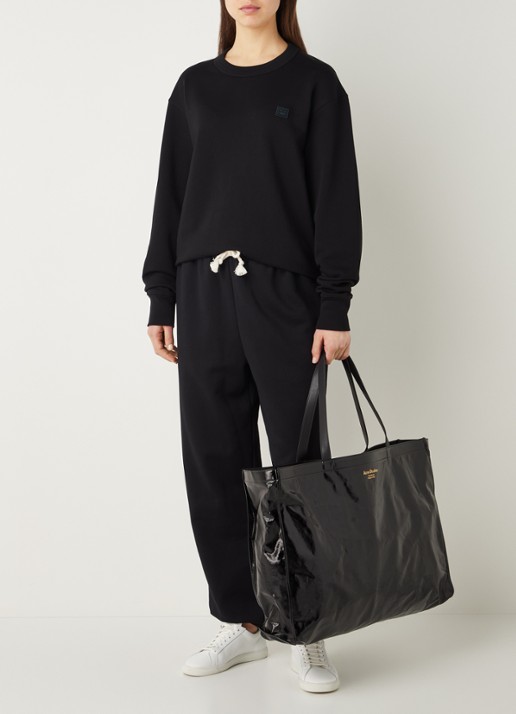 Acne Studios Oversized sweater met patch - voorkant 4 zwart