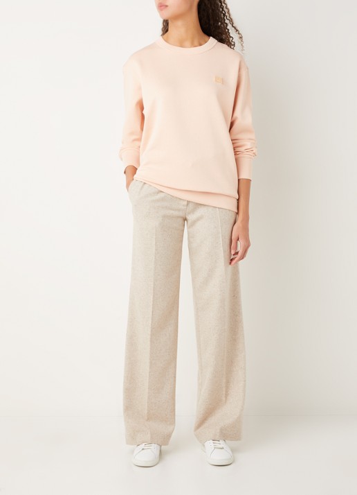 Acne Studios Oversized sweater met patch - voorkant 3 roze