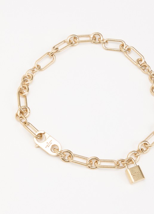 Acne Studios Padlock Chain ketting met hanger - detail 3 goud