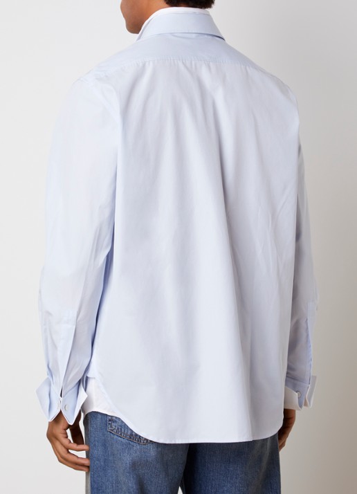 Acne Studios Regular fit overhemd met logoborduring - achterkant 5 lichtblauw