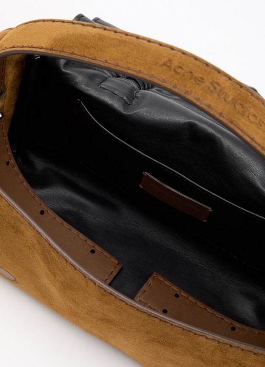Acne Studios Schoudertas van kalfssuède - detail 4 bruin