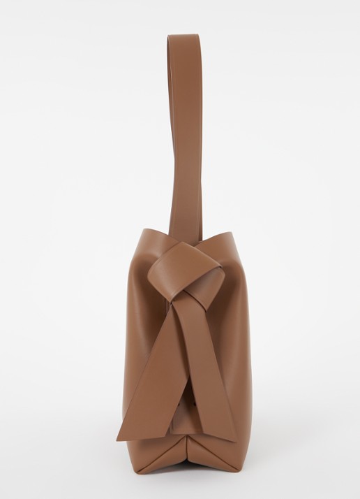 Acne Studios Schoudertas van leer en afneembare schouderriem - detail 5 bruin