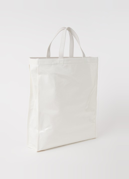Acne Studios Shopper met leren details en metallic finish - achterkant 2 wit