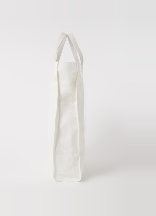 Acne Studios Shopper met leren details en metallic finish - detail 4 wit
