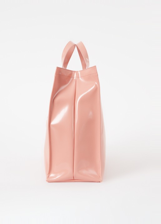 Acne Studios Shopper met logo - detail 6 zalmroze