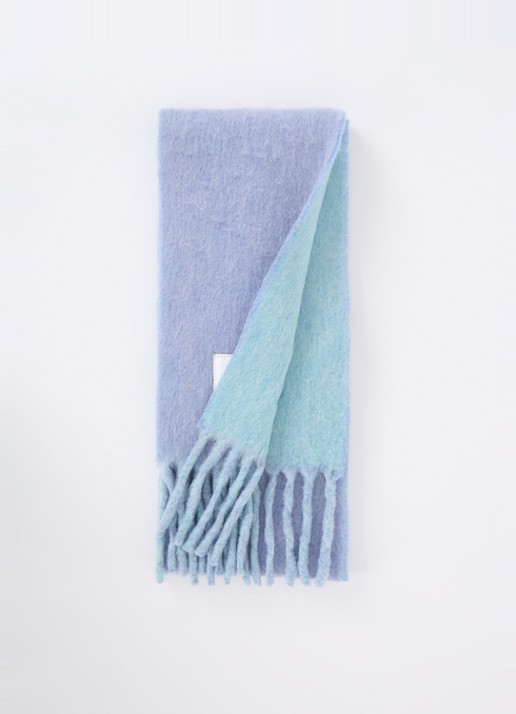 Acne Studios Sjaal in alpaca wolblend 250 x 25 cm - voorkant 2 blauwgrijs