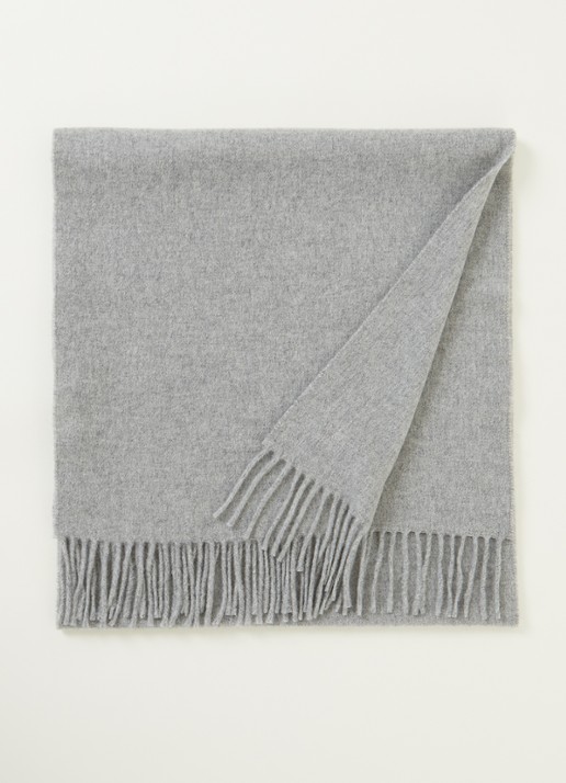 Acne Studios Sjaal van wol 200 x 45 cm - voorkant lichtgrijs