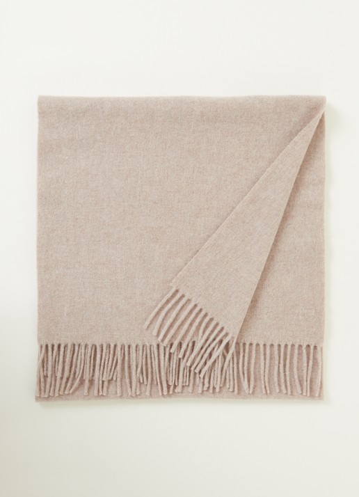 Acne Studios Sjaal van wol 200 x 45 cm - voorkant donkerbeige