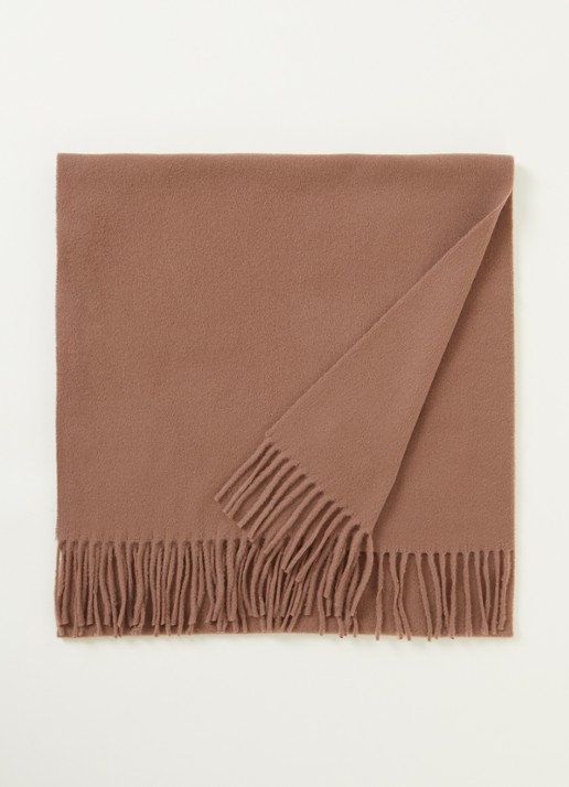 Acne Studios Sjaal van wol 200 x 45 cm - voorkant bordeauxrood